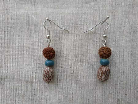 Boucles d'oreilles larmes de Shiva palmier royal nain