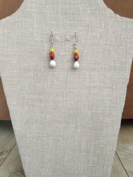 Boucles d'oreilles larme de job immortelle – Image 2