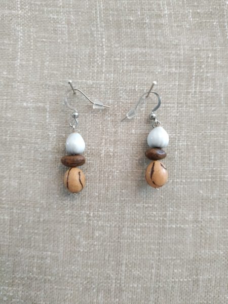 Boucles d'oreilles larme de job açaï cérébro