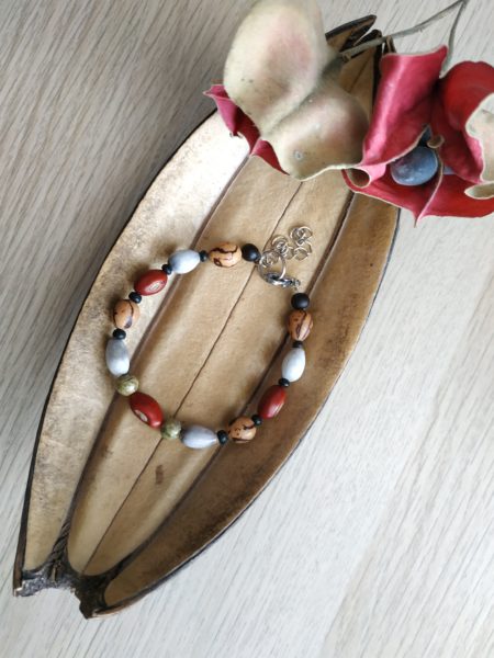 Bracelet larme de job et immortelle – Image 2