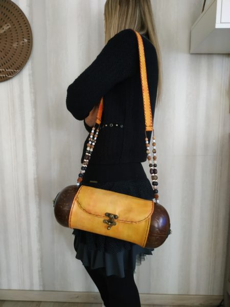 Sac à main en cuir noix de coco et graines – Image 5