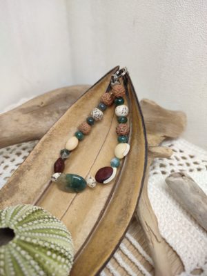 bracelet en graines des antilles et pierres