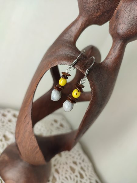 Boucles d'oreilles larme de job monval