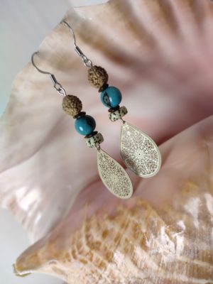 Boucles d'oreilles açai bleue