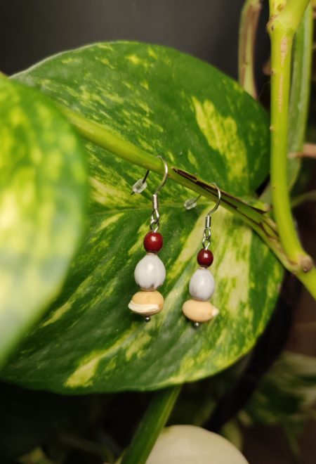 Boucles d'oreilles pois boucoussou toloman