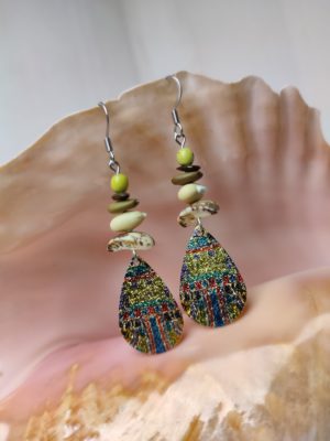 Boucles d'oreilles goutte aztèque