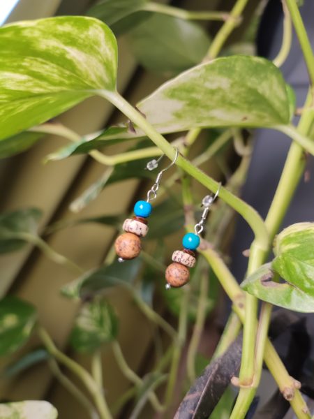 Boucles d'oreilles palmier royal nain toloman
