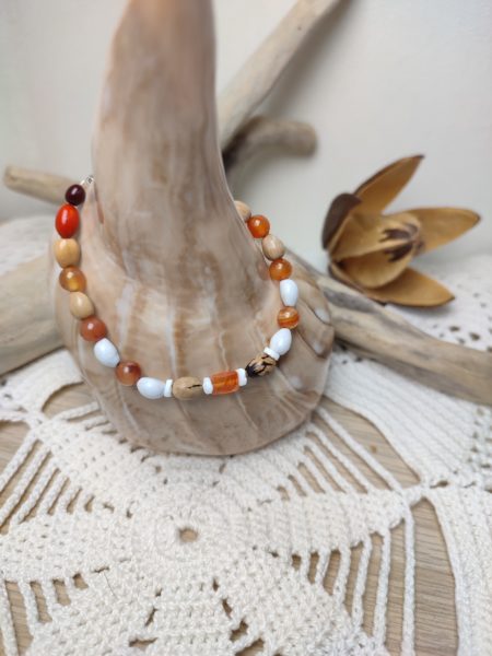 Bracelet larme de job cornaline