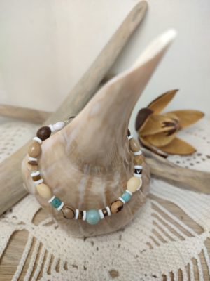 Bracelet larme de job amazonite