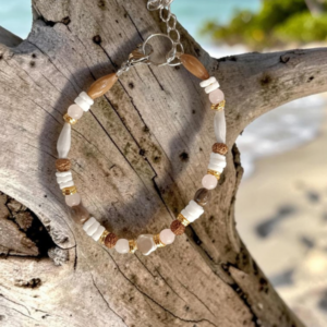 Bracelet graines quartz rose