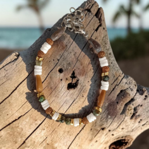 Bracelet graines turquoise africaine