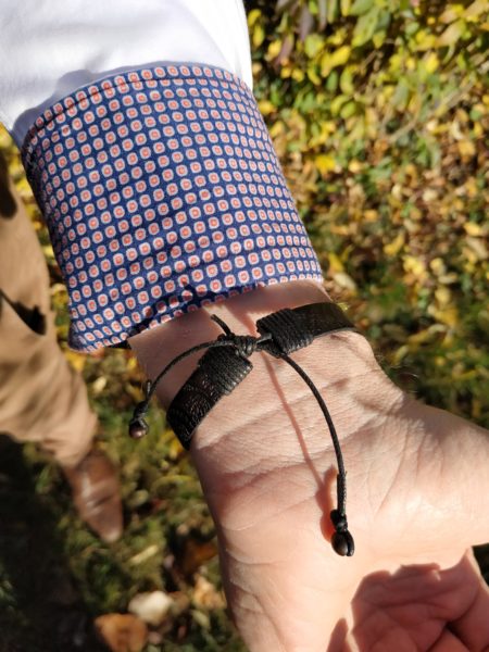 Bracelet larme de Shiva cuir – Image 2